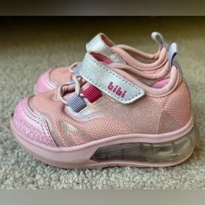 Bibi Light Up Little Girls Sneakers Pink Size 6.